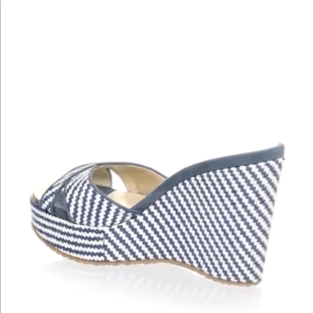New Jimmy Choo Perfume Woven Wedge Sandals - Picture 6 of 8